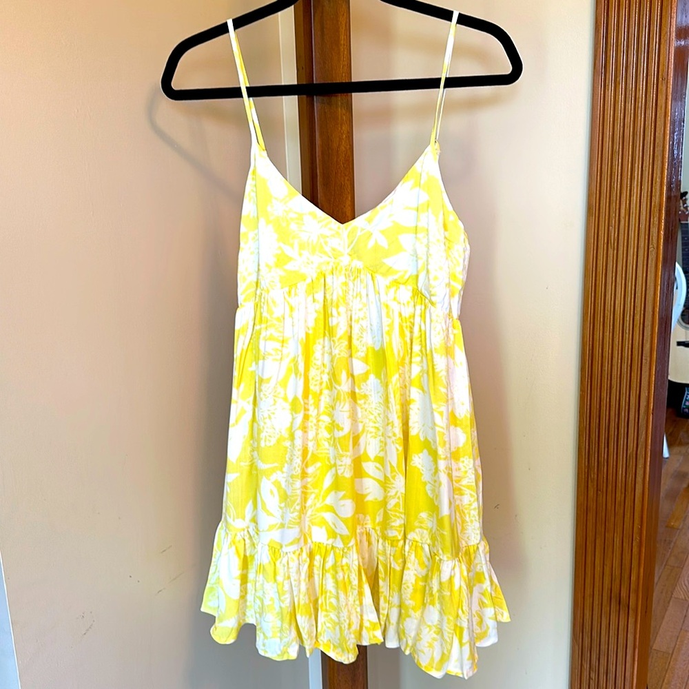 Lulu's Yellow and White Floral Mini Sundress